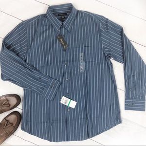 Dockers New Mens Premium Striped Button Up Large